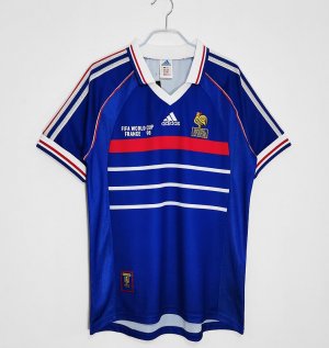 Retro France 1998 World Cup Home Soccer Jersey