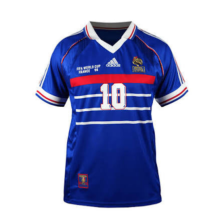 Retro France 1998 World Cup Home Soccer Jersey